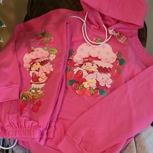 Strawberry Shortcake Jogger & Sweatshirt Hoodie Sweatsuit 🍓 TikTok Famous